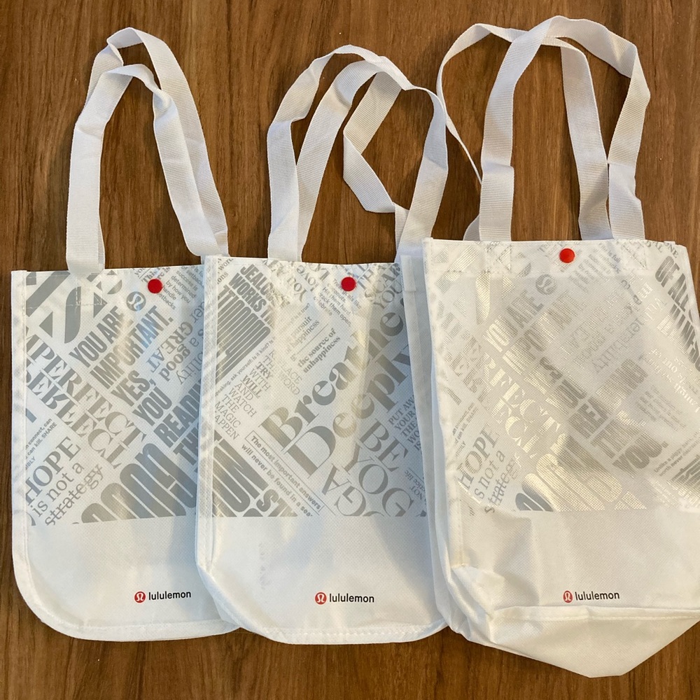 (3) Lululemon reusable bags - Picture 1 of 4